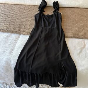 Elegant Black Midi Dress